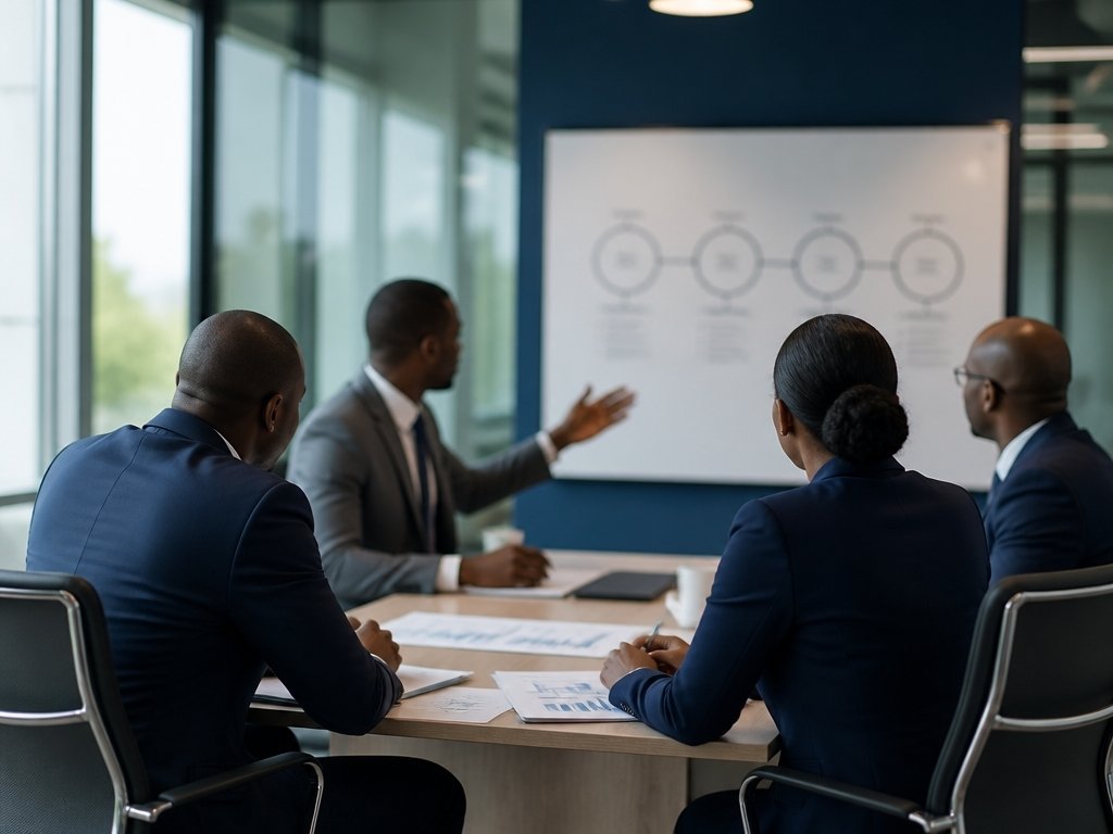 Strategy Solutions consultants in a strategy session
